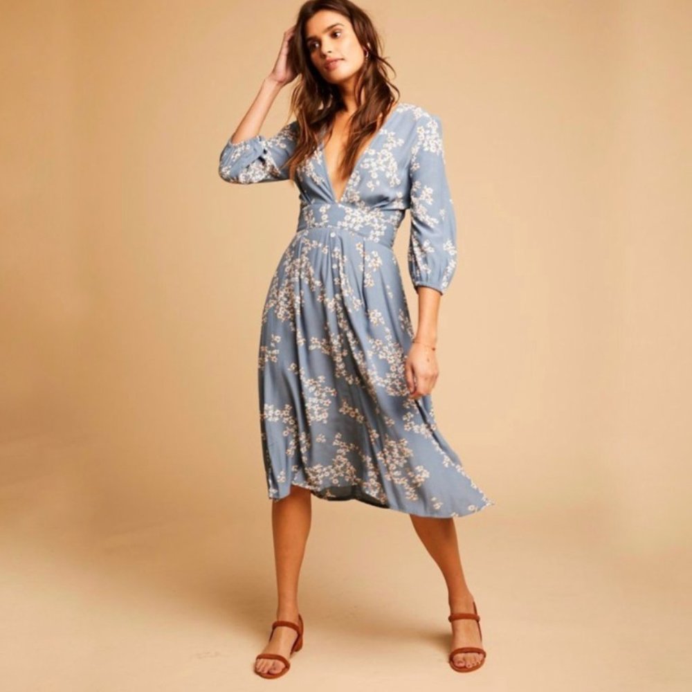 Faithfull the Brand Chloe Floral Midi Dress
